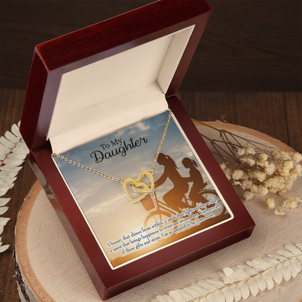 To My Daughter Amazed to Be Your Mom Inseparable Necklace-Express Your Love Gifts
