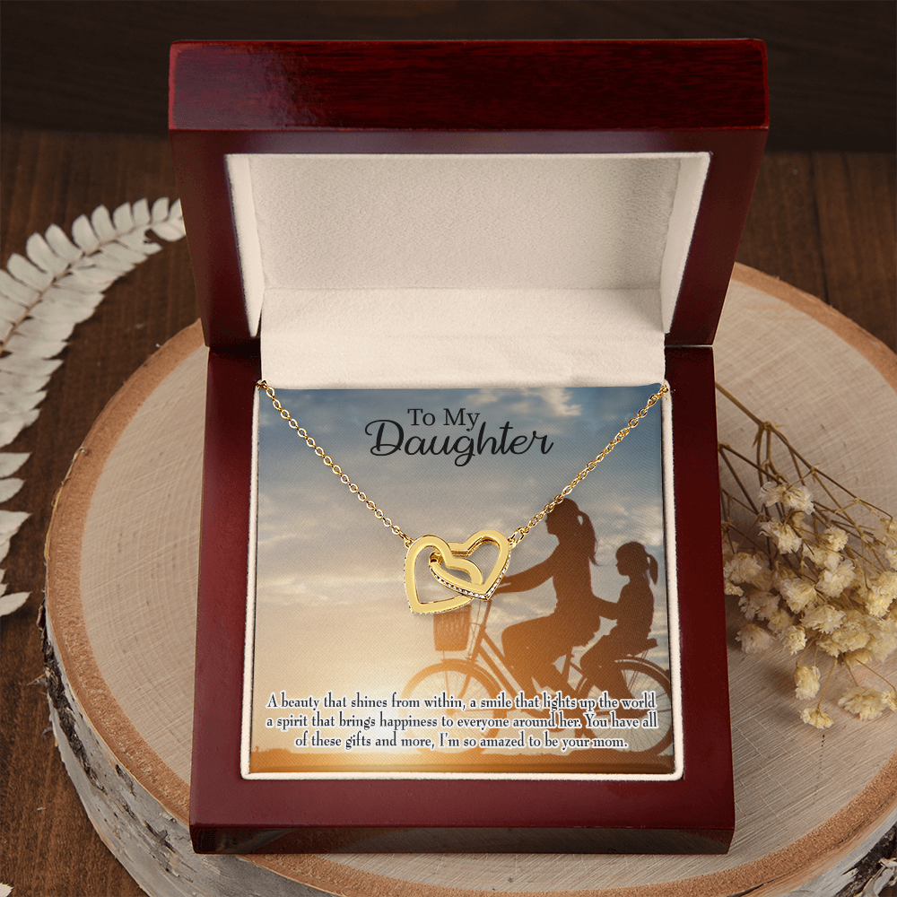 To My Daughter Amazed to Be Your Mom Inseparable Necklace-Express Your Love Gifts