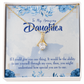 To My Daughter Amazing Daughter Alluring Ribbon Necklace Message Card-Express Your Love Gifts