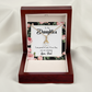 To My Daughter Amazing Daughter From Dad Alluring Ribbon Necklace Message Card-Express Your Love Gifts