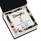 To My Daughter Amazing Daughter From Dad Alluring Ribbon Necklace Message Card-Express Your Love Gifts