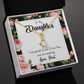 To My Daughter Amazing Daughter From Dad Alluring Ribbon Necklace Message Card-Express Your Love Gifts