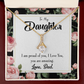 To My Daughter Amazing Daughter From Dad Alluring Ribbon Necklace Message Card-Express Your Love Gifts