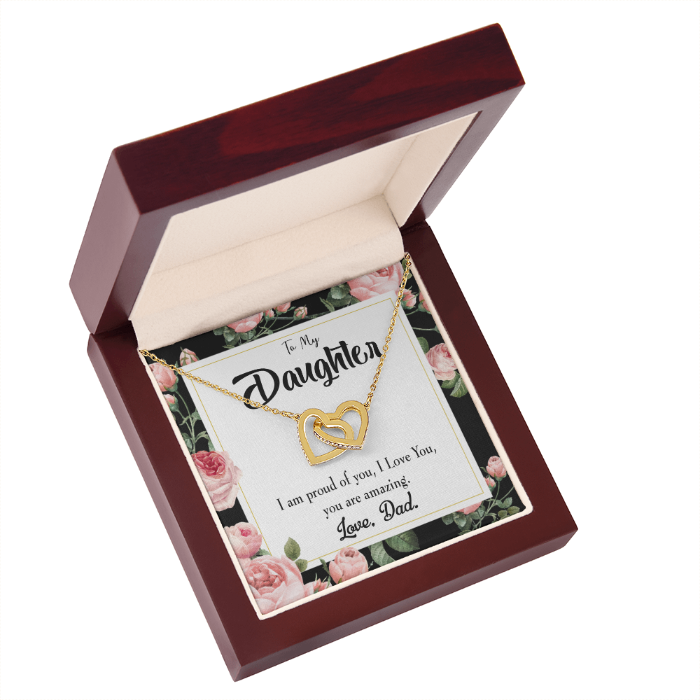 To My Daughter Amazing Daughter to Dad Inseparable Necklace-Express Your Love Gifts