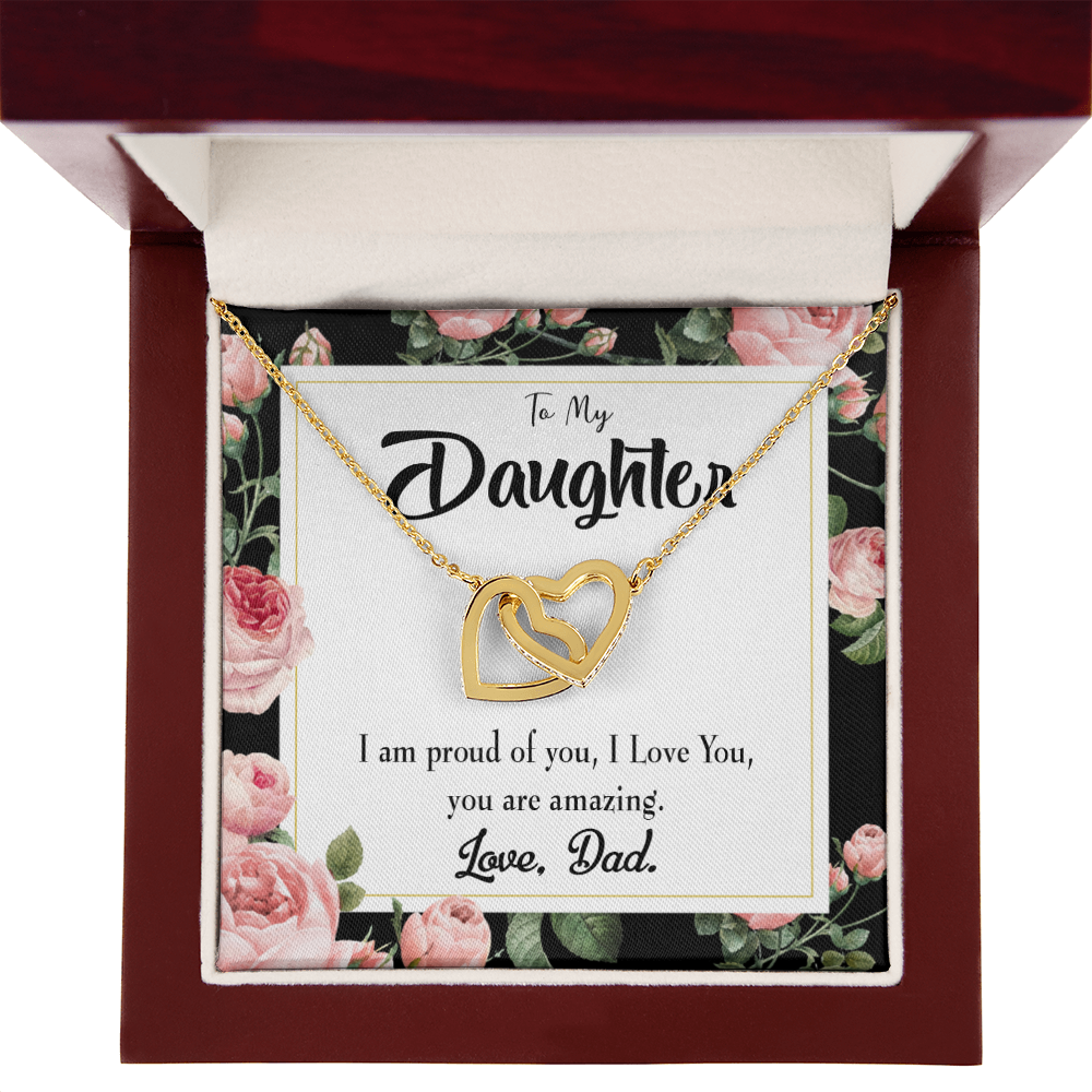 To My Daughter Amazing Daughter to Dad Inseparable Necklace-Express Your Love Gifts