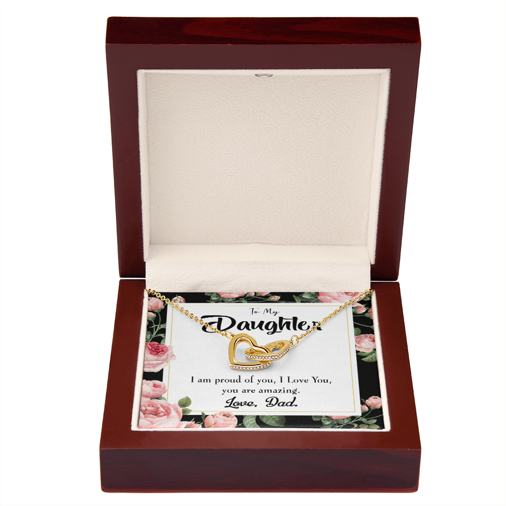 To My Daughter Amazing Daughter to Dad Inseparable Necklace-Express Your Love Gifts