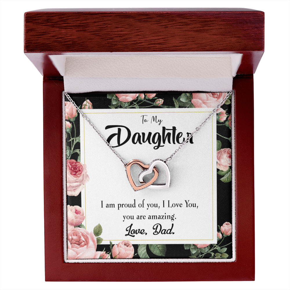 To My Daughter Amazing Daughter to Dad Inseparable Necklace-Express Your Love Gifts