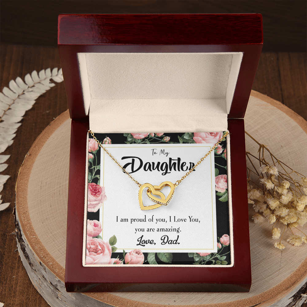 To My Daughter Amazing Daughter to Dad Inseparable Necklace-Express Your Love Gifts