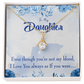 To My Daughter As If You Were my Daughter Alluring Ribbon Necklace Message Card-Express Your Love Gifts