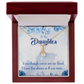 To My Daughter As If You Were my Daughter Alluring Ribbon Necklace Message Card-Express Your Love Gifts
