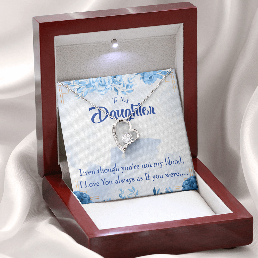 To My Daughter As If You Were my Daughter Forever Necklace w Message Card-Express Your Love Gifts