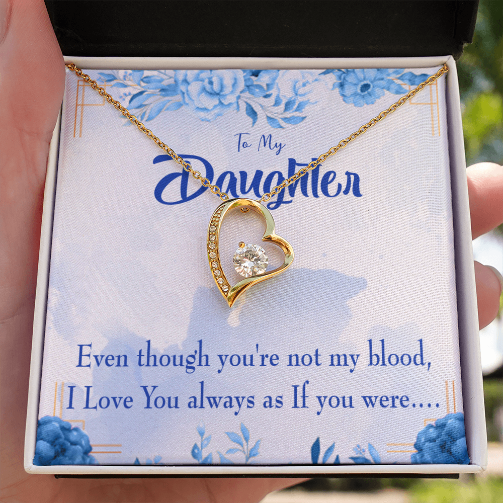 To My Daughter As If You Were my Daughter Forever Necklace w Message Card-Express Your Love Gifts