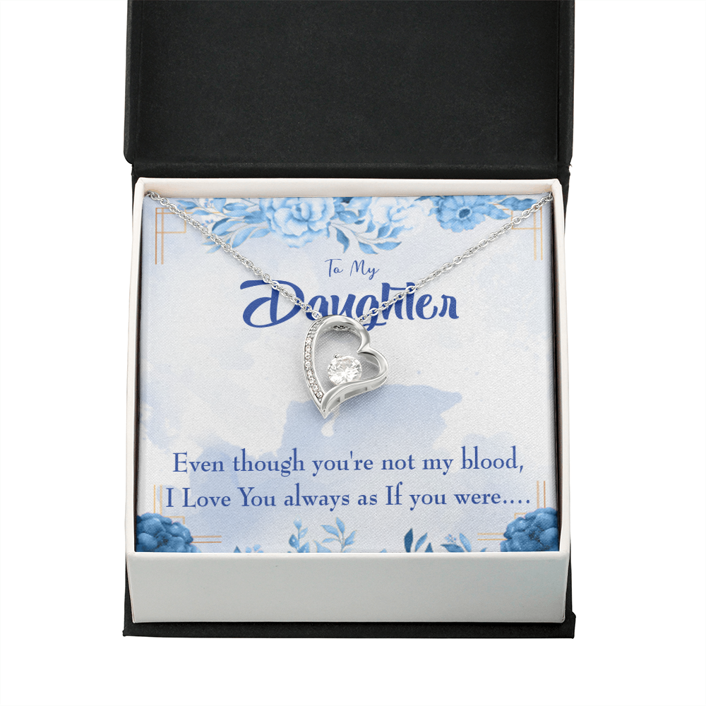 To My Daughter As If You Were my Daughter Forever Necklace w Message Card-Express Your Love Gifts