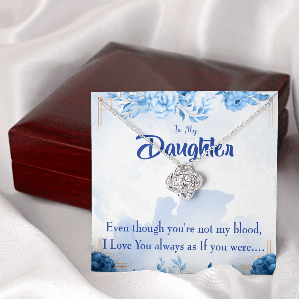 To My Daughter As If You Were my Daughter Infinity Knot Necklace Message Card-Express Your Love Gifts