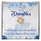 To My Daughter As If You Were my Daughter Infinity Knot Necklace Message Card-Express Your Love Gifts
