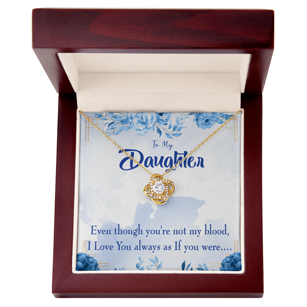 To My Daughter As If You Were my Daughter Infinity Knot Necklace Message Card-Express Your Love Gifts