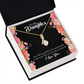 To My Daughter Be Strong Alluring Ribbon Necklace Message Card-Express Your Love Gifts
