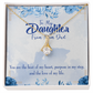 To My Daughter Beat of my Heart Alluring Ribbon Necklace Message Card-Express Your Love Gifts