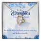 To My Daughter Beat of my Heart Forever Necklace w Message Card-Express Your Love Gifts