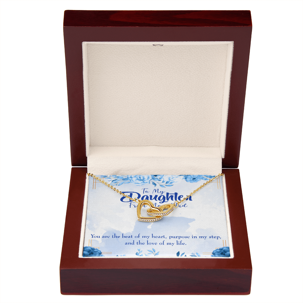 To My Daughter Beat of my Heart Inseparable Necklace-Express Your Love Gifts