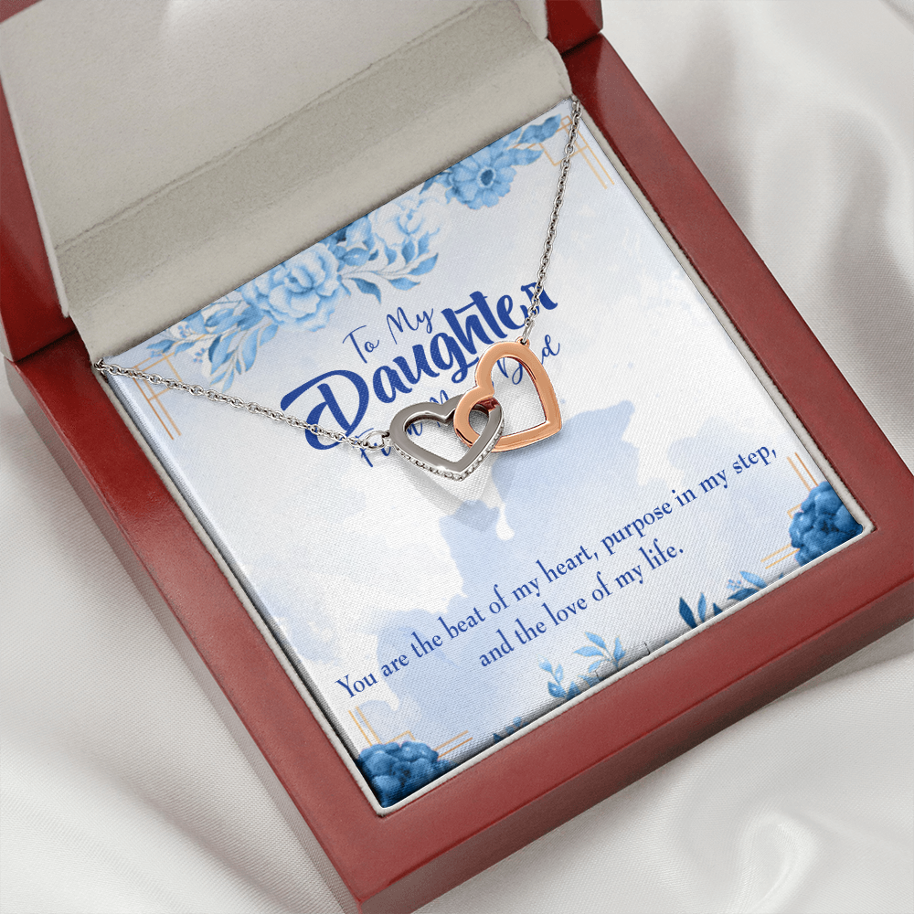 To My Daughter Beat of my Heart Inseparable Necklace-Express Your Love Gifts