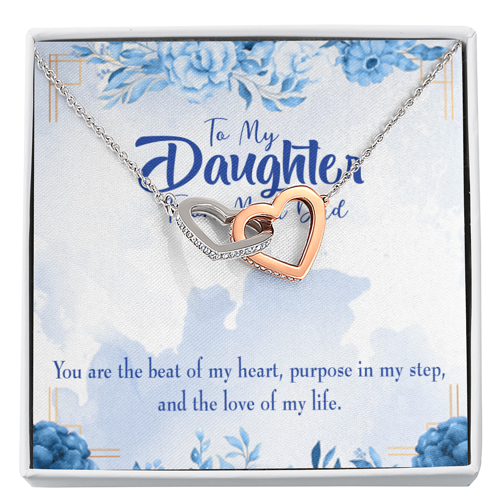 To My Daughter Beat of my Heart Inseparable Necklace-Express Your Love Gifts