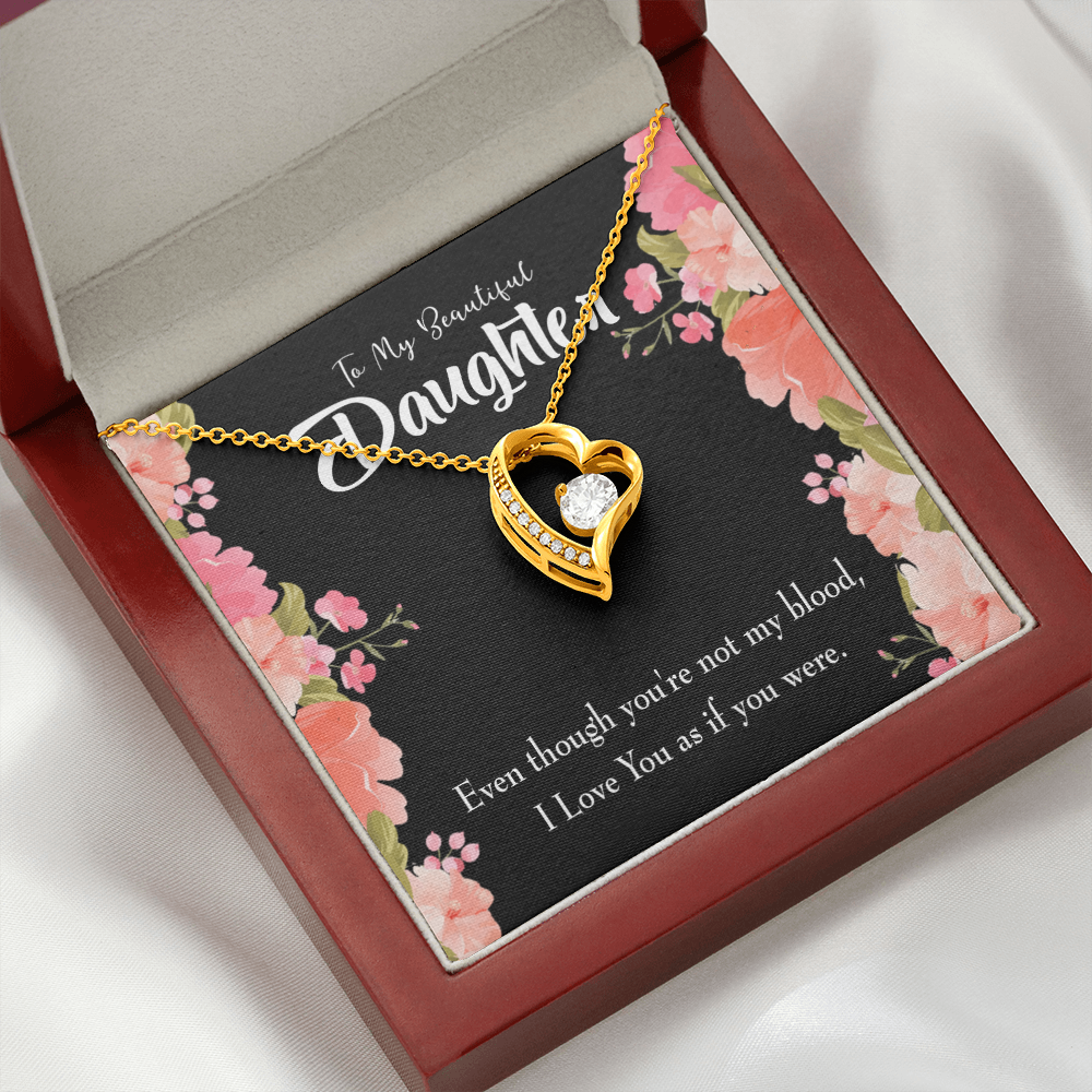 To My Daughter Beautiful Daughter Forever Necklace w Message Card-Express Your Love Gifts