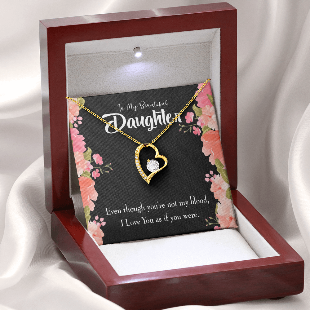 To My Daughter Beautiful Daughter Forever Necklace w Message Card-Express Your Love Gifts