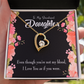 To My Daughter Beautiful Daughter Forever Necklace w Message Card-Express Your Love Gifts