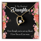 To My Daughter Beautiful Daughter Forever Necklace w Message Card-Express Your Love Gifts