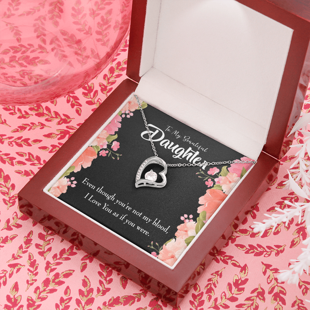 To My Daughter Beautiful Daughter Forever Necklace w Message Card-Express Your Love Gifts