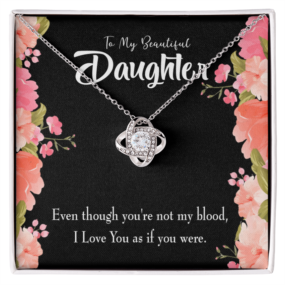 To My Daughter Beautiful Daughter Infinity Knot Necklace Message Card-Express Your Love Gifts