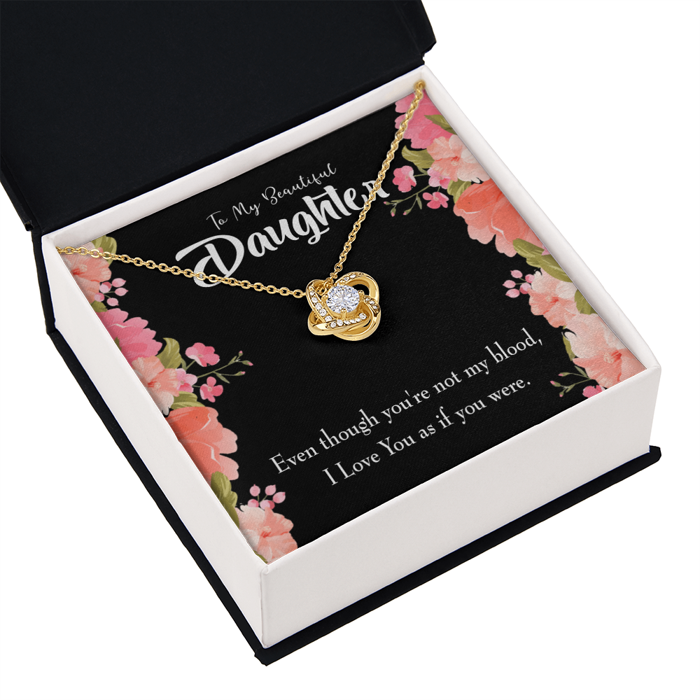 To My Daughter Beautiful Daughter Infinity Knot Necklace Message Card-Express Your Love Gifts