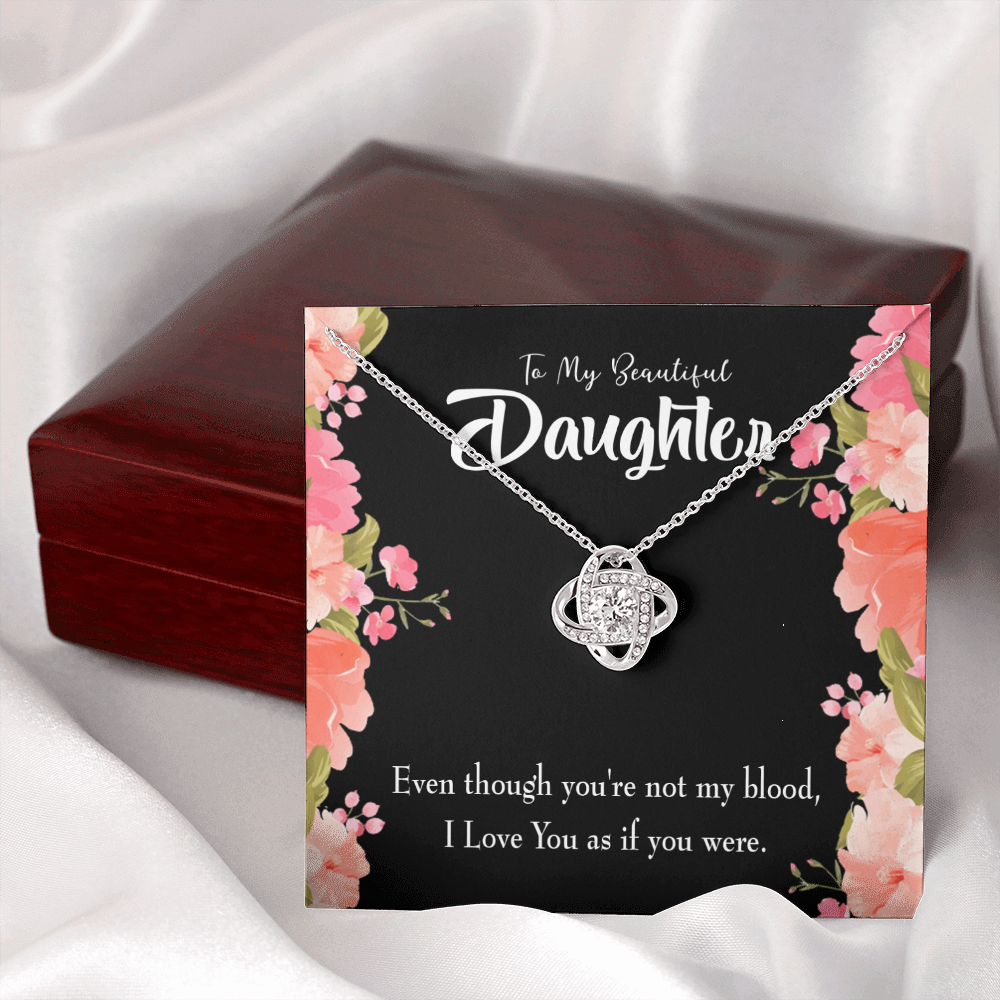 To My Daughter Beautiful Daughter Infinity Knot Necklace Message Card-Express Your Love Gifts