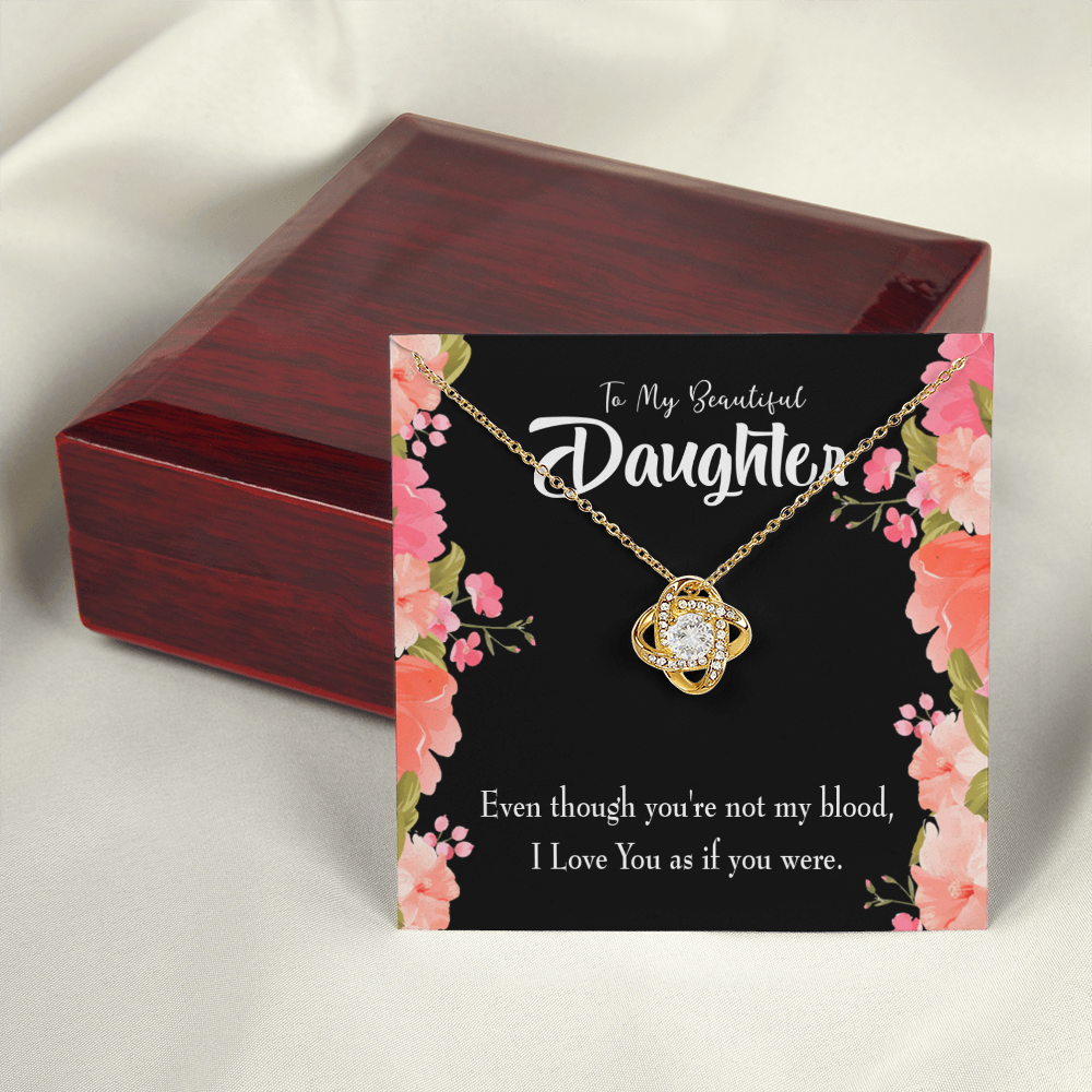 To My Daughter Beautiful Daughter Infinity Knot Necklace Message Card-Express Your Love Gifts