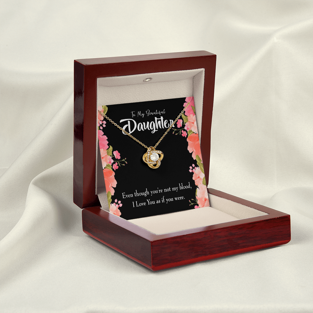 To My Daughter Beautiful Daughter Infinity Knot Necklace Message Card-Express Your Love Gifts