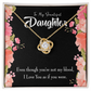 To My Daughter Beautiful Daughter Infinity Knot Necklace Message Card-Express Your Love Gifts