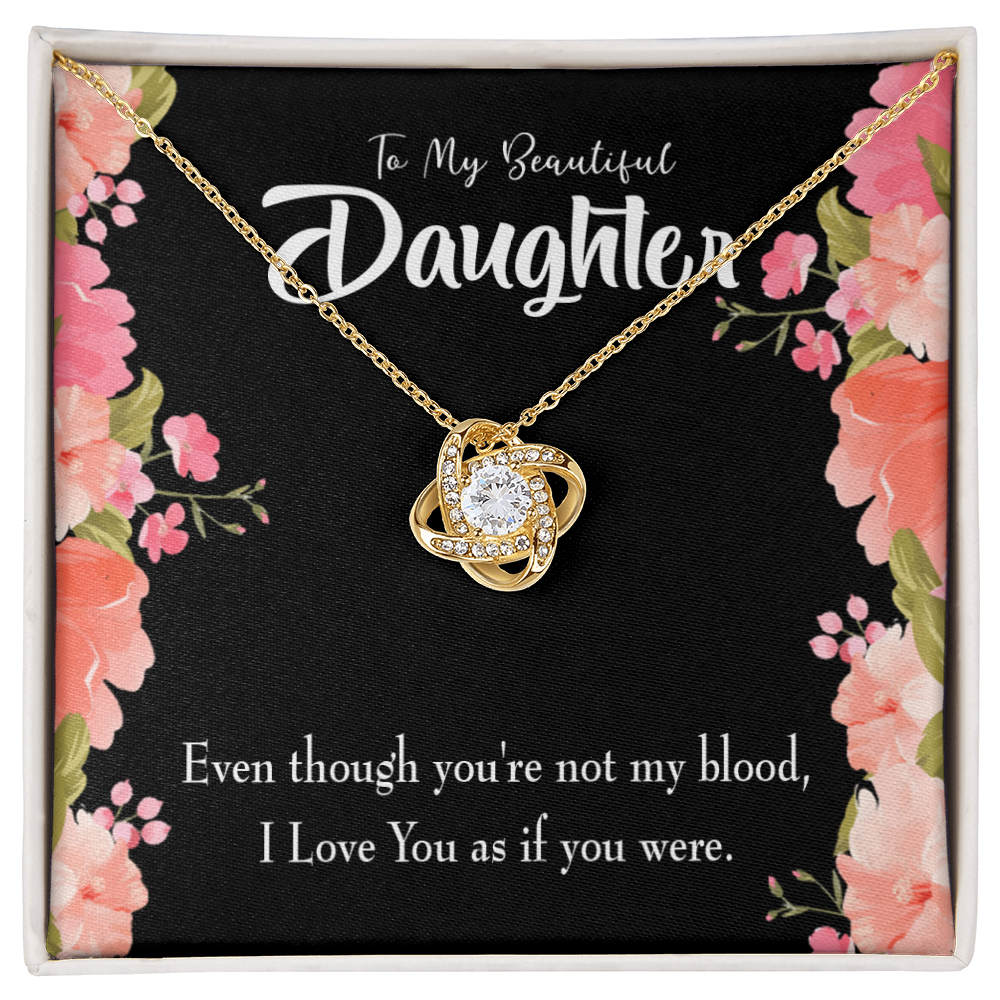 To My Daughter Beautiful Daughter Infinity Knot Necklace Message Card-Express Your Love Gifts