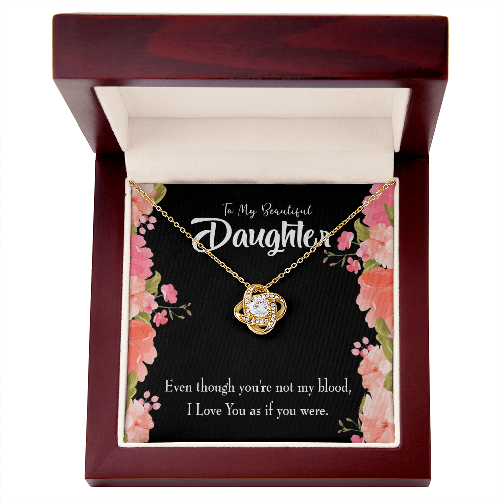 To My Daughter Beautiful Daughter Infinity Knot Necklace Message Card-Express Your Love Gifts
