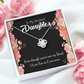 To My Daughter Beautiful Daughter Infinity Knot Necklace Message Card-Express Your Love Gifts