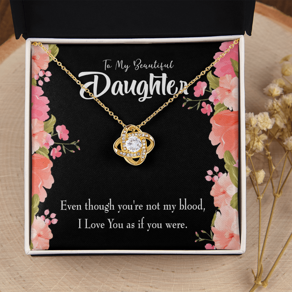 To My Daughter Beautiful Daughter Infinity Knot Necklace Message Card-Express Your Love Gifts