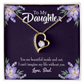 To My Daughter Beautiful Inside and Out Dad Forever Necklace w Message Card-Express Your Love Gifts