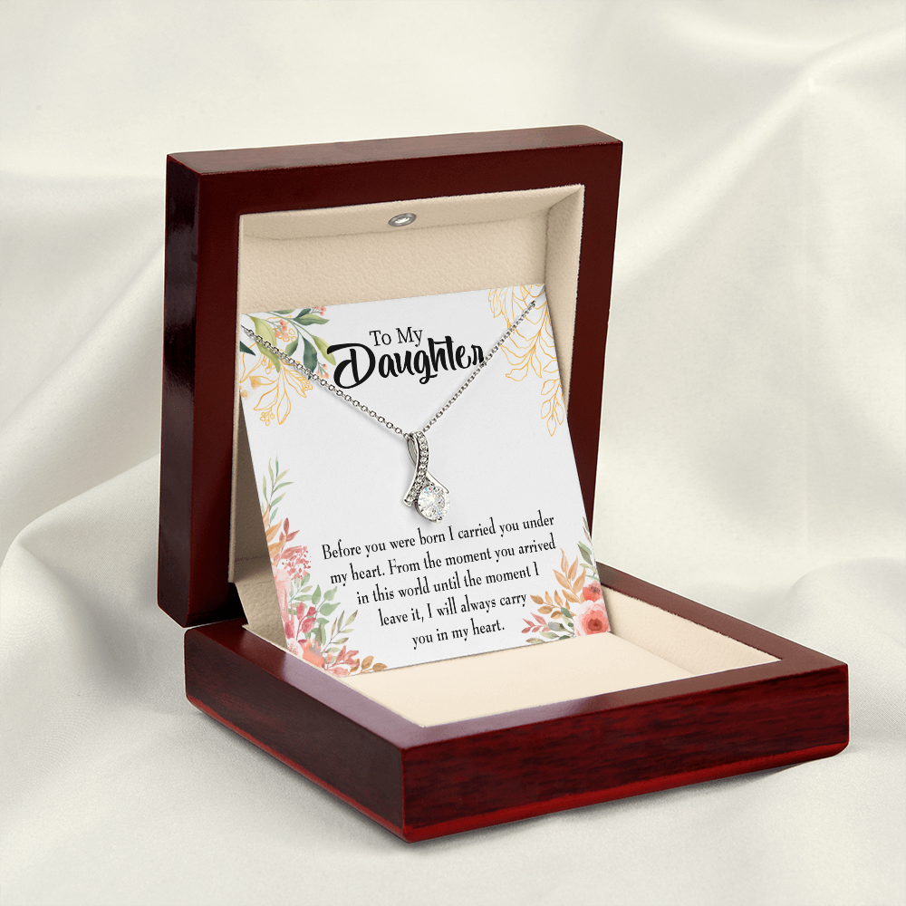 To My Daughter Before You Were Born Alluring Ribbon Necklace Message Card-Express Your Love Gifts