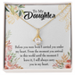 To My Daughter Before You Were Born Alluring Ribbon Necklace Message Card-Express Your Love Gifts