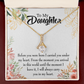 To My Daughter Before You Were Born Alluring Ribbon Necklace Message Card-Express Your Love Gifts