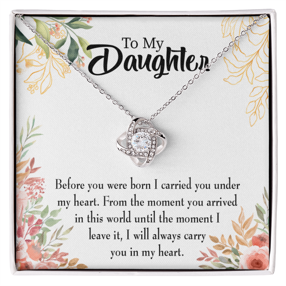 To My Daughter Before You Were Born Infinity Knot Necklace Message Card-Express Your Love Gifts