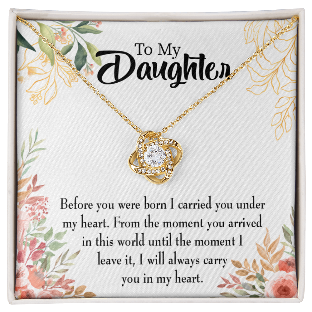 To My Daughter Before You Were Born Infinity Knot Necklace Message Card-Express Your Love Gifts