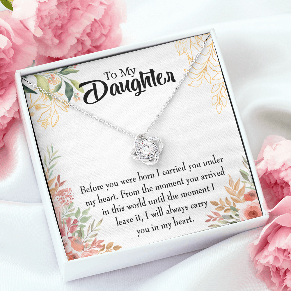 To My Daughter Before You Were Born Infinity Knot Necklace Message Card-Express Your Love Gifts