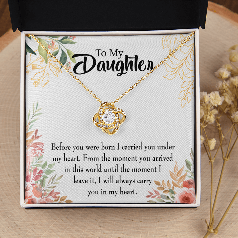 To My Daughter Before You Were Born Infinity Knot Necklace Message Card-Express Your Love Gifts