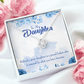 To My Daughter Behind Great Daughter From Dad Infinity Knot Necklace Message Card-Express Your Love Gifts